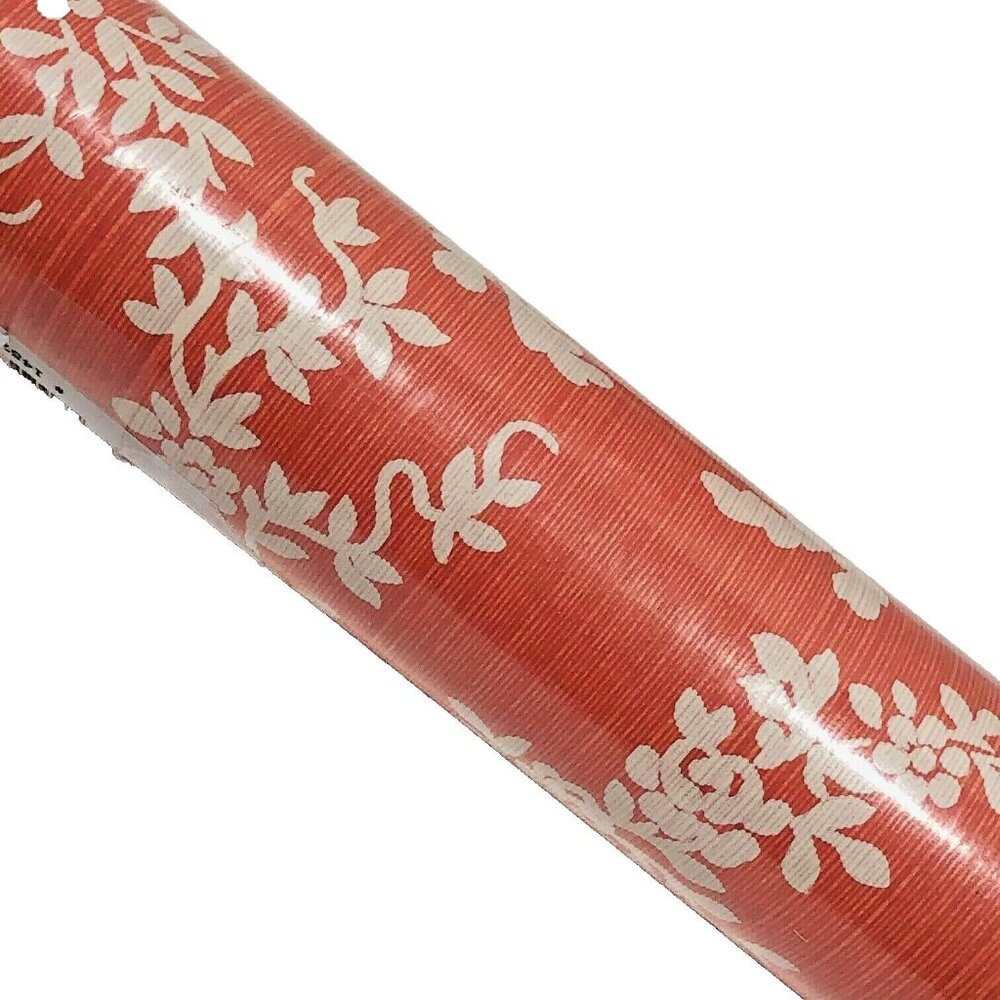 VTG Brunschwig Fils Wallpaper Evesham Coral White NEW Pretrim Hand Print USA 5 Y